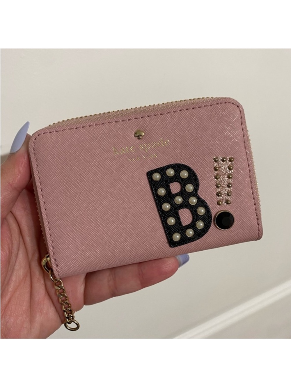 NWOT Kate Spade Hartley Lane Cassidy B Initial Zip Coin Wallet